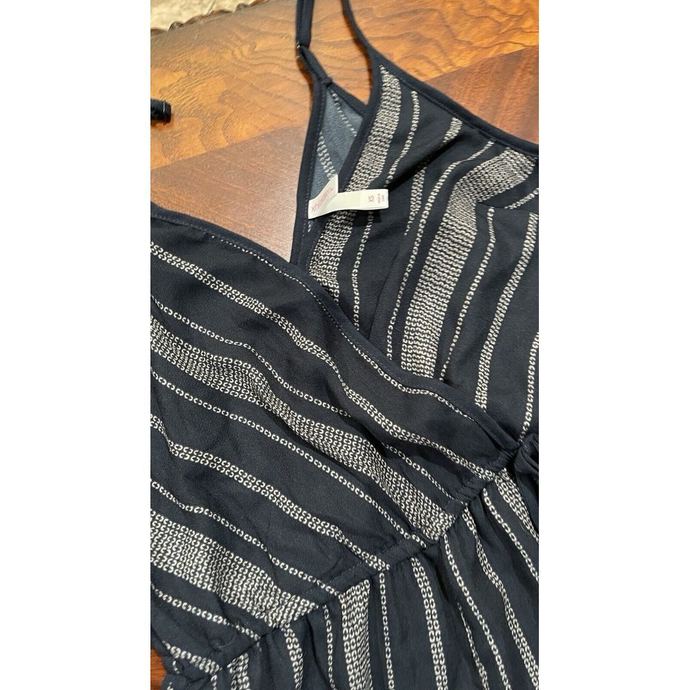 Xhilaration Women's Striped Blue And White‎ Wrap Wide Leg Jumpsuit Size X-small - Picture 10 of 16